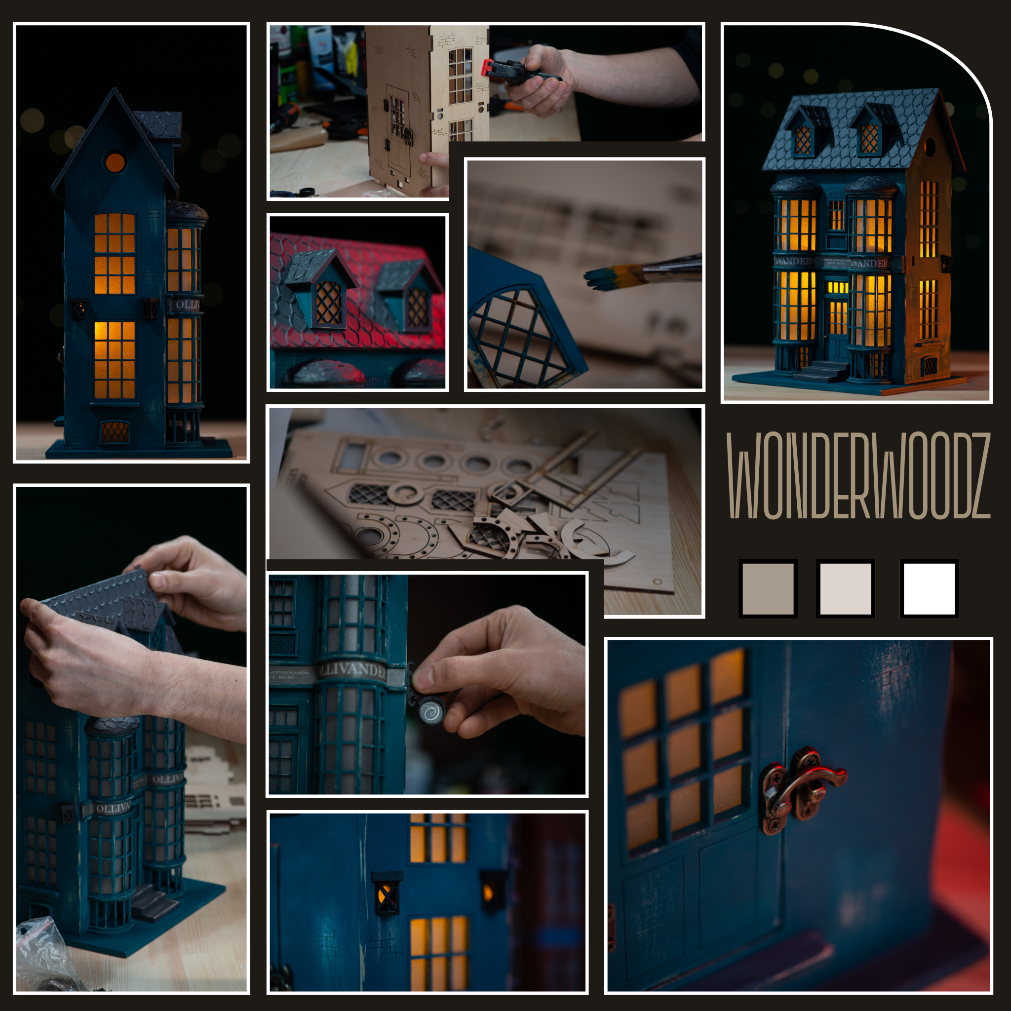 Ollivander – Wooden Magic Lamp