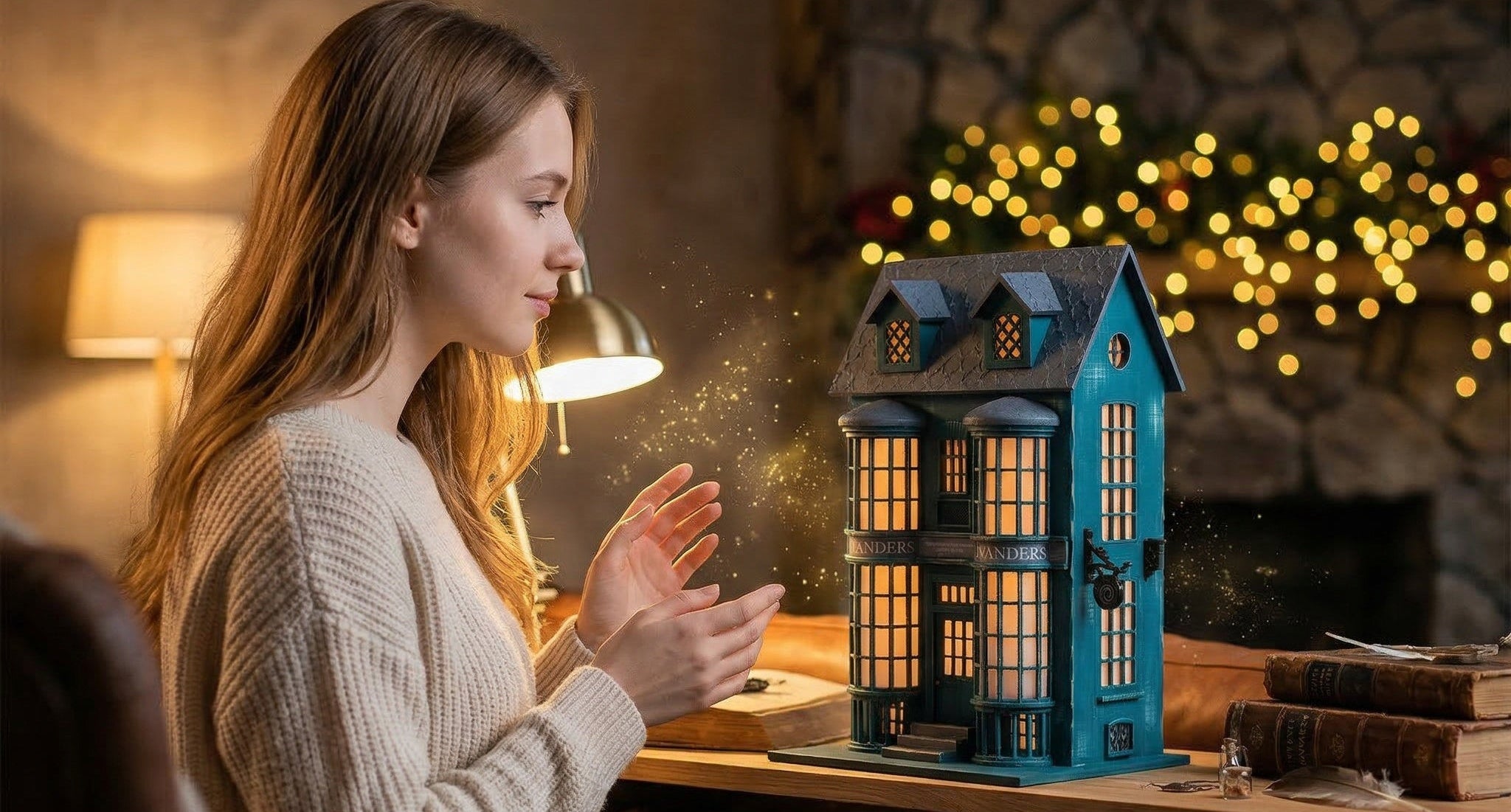 Ollivander – Wooden Magic Lamp
